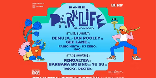 Parklife 2026 \ud83d\udcc0 1 Maggio - Rende (CS)\ud83d\udd25Parco Fluviale Commenda