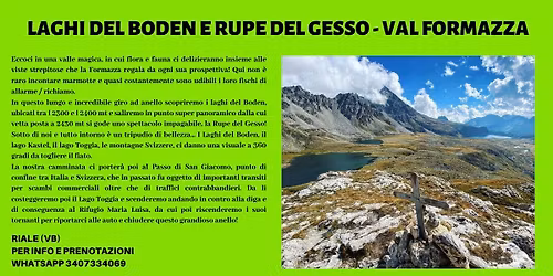Anello Laghi Boden - Rupe Del Gesso - Passo di San Giacomo