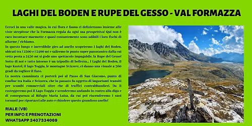 Anello Laghi Boden - Rupe Del Gesso - Passo di San Giacomo