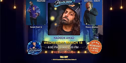 Fazzingo\u2019s Comedy Showcase Starring Nadeem Awad in Boca Raton at Tall Boy!