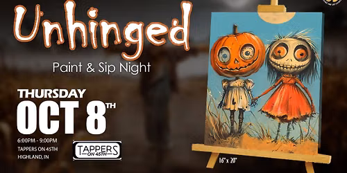 Unhinged Paint & Sip Night at Tappers on 45th