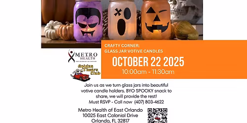 Free Senior Crafty Corner Votive Candles at MetroHealth of East Orlando