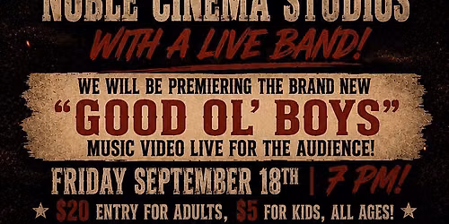 MATTY BOY x TRAVIS KING x JAY MOONE w\/ LIVE BAND at NOBLE CINEMA STUDIOS!