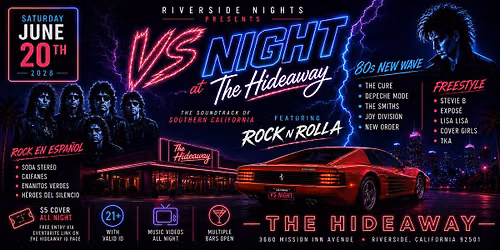 VS. NIGHT (Rock en Espa\u00f1ol vs. 80's New Wave)