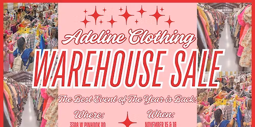 Adeline Clothing's Fall Warehouse Sale