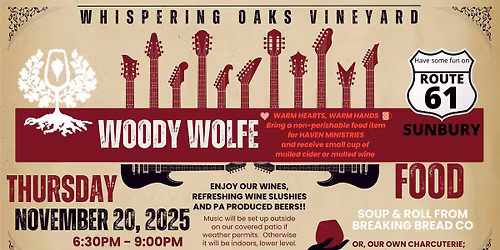 Free, Live Music with Woody Wolfe