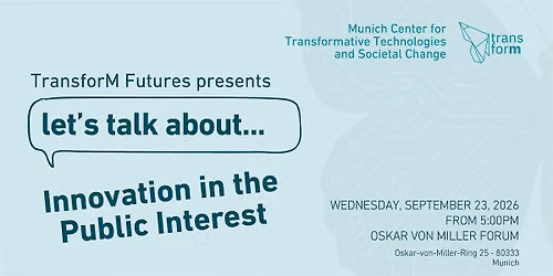 Let's talk about: Innovation in the Public Interest