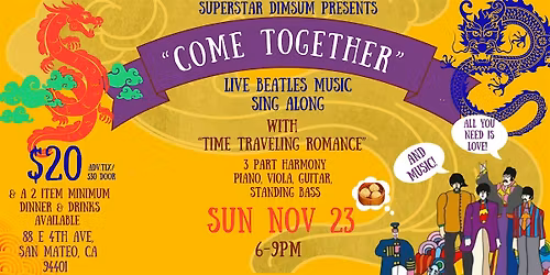 "Come Together " Live Beatles Music Sing Along in San Mateo