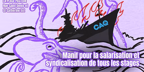 Manif pour la salarisation et syndicalisation des stages