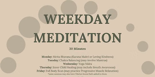 Weekday Meditation, Buffalo, NY | Reflect, Prepare, Rejuvenate | Online