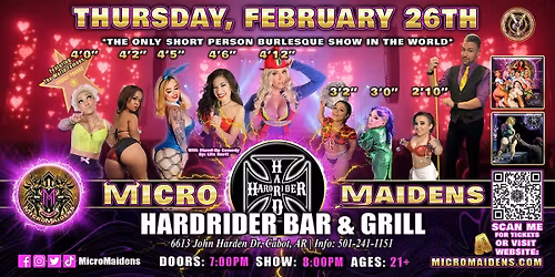 Cabot, AR  - Micro Maidens Dwarf Dancers @ Hardriders Bar & Grill