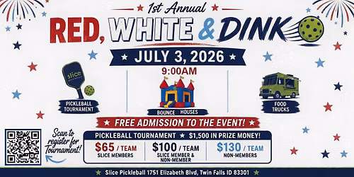 Red, White & Dink Pickleball Tournament and party!