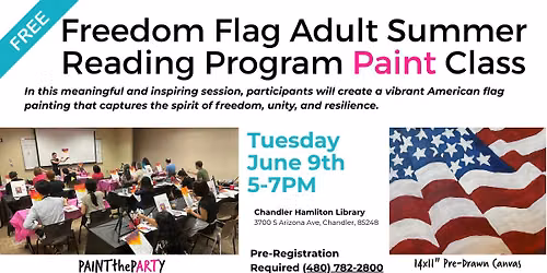 Freedom Flag Adult Summer Reading Program Paint Class