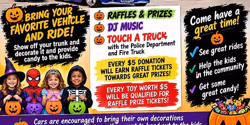 OCTSF Trunk or Treat Toy and Donation Drive 