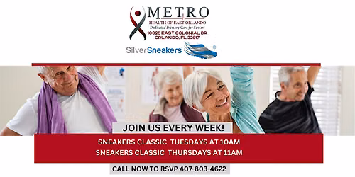 Free Silver Sneakers Classic at MetroHealth of East Orlando