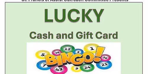 LUCKY CASH AND GIFT CARD BINGO