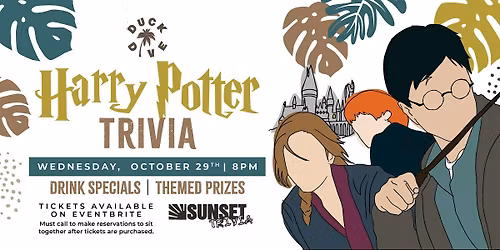 Harry Potter Trivia Trivia at The Duck Dive