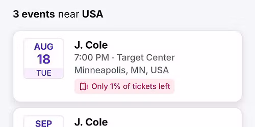 J. Cole Minneapolis Tickets