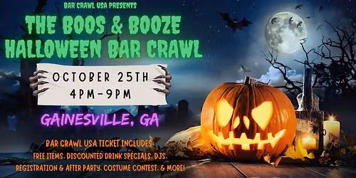 Gainesville Boos & Booze Halloween Bar Crawl: By Bar Crawl USA