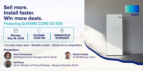 Qcells Roadshow: Q.HOME CORE G3  \u2013 Greentech Riverside
