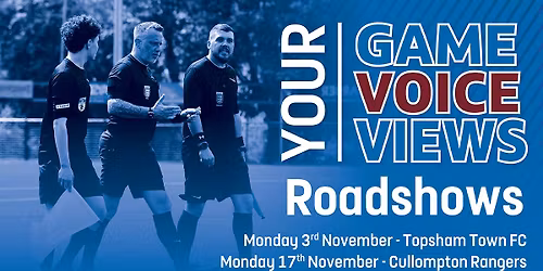 Your Game Your Voice Your Views Roadshow - Buckland Athletic