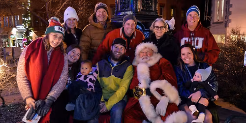 Santa at the Manitou Springs Town Clock