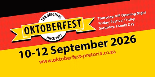 Das Oktoberfest in Pretoria 2026: VIP Opening Night