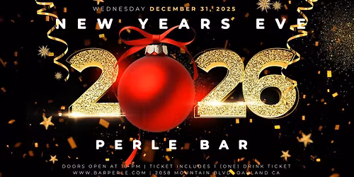 New Year's Eve 2026 Party at PERLE BAR!
