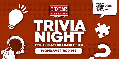 Durham Trivia Night | Boxcar Bar + Arcade Durham