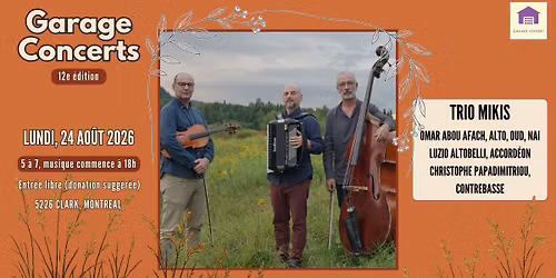 Trio Mikis : Omar Abou Afach, Luzio Altobelli, Christophe Papadimitriou