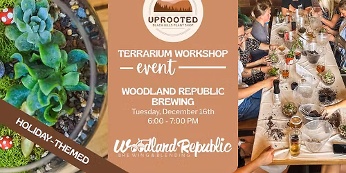 Terrarium Workshop at Woodland Republic Brewing