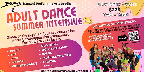 Boni's Adult Dance Summer Intensive 2026