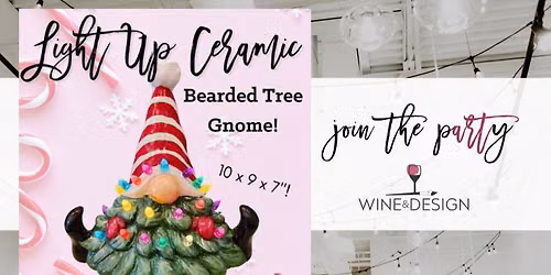 Light Up Ceramic Bearded Tree Gnome | Wine & Design