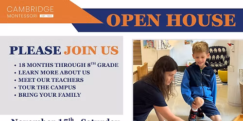 Open House - November 15th - 10:00 AM to 12:00 PM