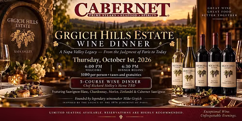 Grgich Hills Estate Wine Dinner