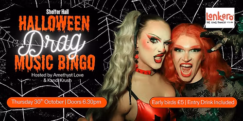 Halloween Drag Music Bingo at Shelter Hall