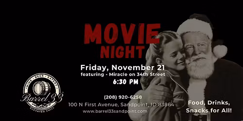 Movie Night featuring Miracle on 34th Street
