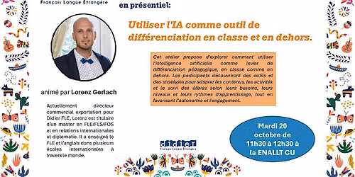 Didier: utiliser l'IA comme outil de diff\u00e9renciation en classe et en dehors