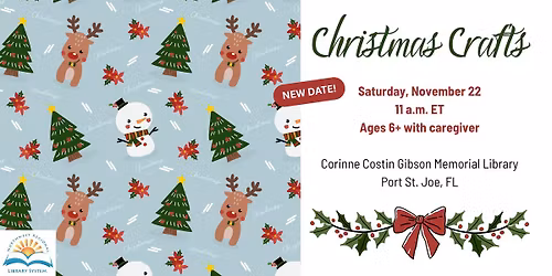 Christmas Crafts (Ages 6+ with Caregiver)