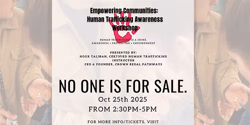 Empowering Communities: Human Trafficking Awareness Training