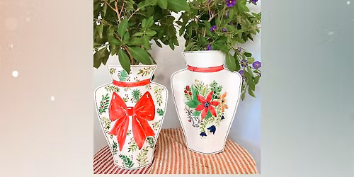 Watercolor Vase Making with Pink Puddle Studio