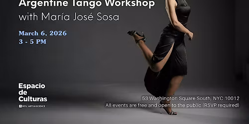 FOTP: Argentine Tango With Instruction and DJ by Mar\u00eda Jos\u00e9 Sosa