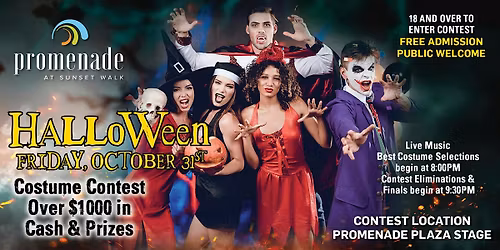 Promenade 3rd Annual Halloween Costume Contest $1000's in Cash & Prizes!