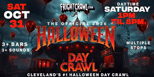 The Fright Crawl | Cleveland Halloween Day Bar Crawl 2026 | Sat, Oct 31