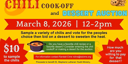 2026 Chili Cookoff and Dessert Auction