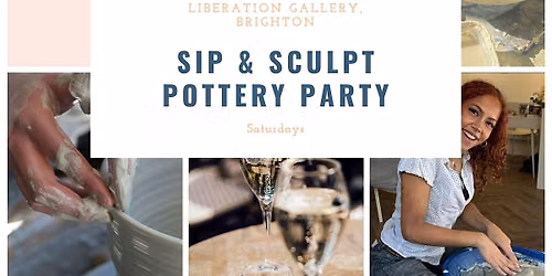 Sip and sculpt pottery party