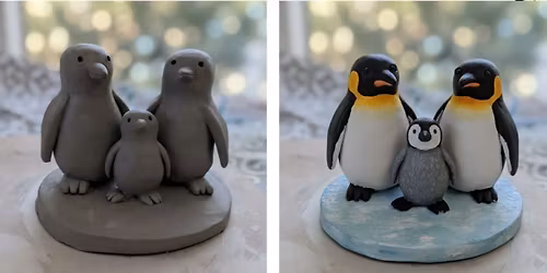 Air Dry Clay Penguin \ud83d\udc27 Huddle workshop 
