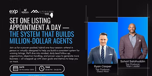 Set One Listing Appointment a Day: System That Builds Million Dollar Agent
