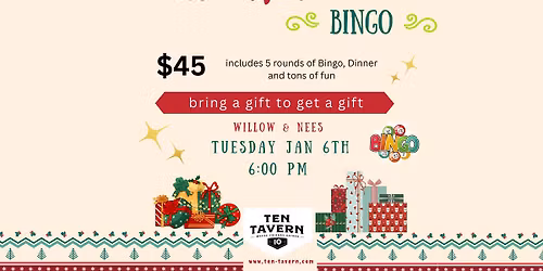 Re-Gift Bingo Dinner at Ten Tavern!