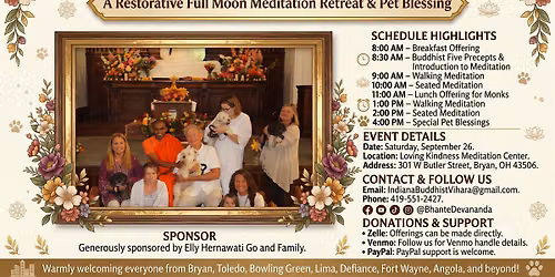 Full Moon Restorative Meditation Retreat & Pet Blessing